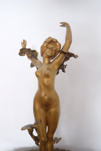 Load image into Gallery viewer, Louis Chalon French Art Nouveau Tray Titled &quot;Femme Fleur&quot;

