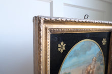 Load image into Gallery viewer, 18th Century Shepherdess Silk Embroidery Georgian Era With Églomisé Frame
