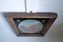 Load image into Gallery viewer, 18th Century Shepherdess Silk Embroidery Georgian Era With Églomisé Frame
