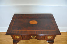 Load image into Gallery viewer, Councill Queen Anne Inlaid Banded Flame Mahogany Lowboy
